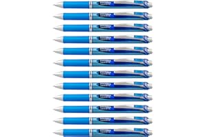 Pentel® EnerGel™ Deluxe RTX Retractable Pens, Needle Point, 0.7 mm, Blue Barrel, Blue Ink, Pack Of 12 Pens