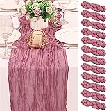 12 Pack 120 Inch Dusty Rose Cheesecloth Table