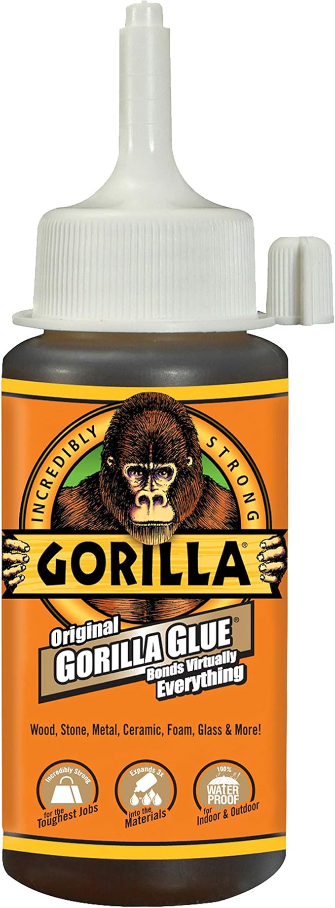 Gorilla Original Waterproof Polyurethane Glue 4 Ounce Bottle Brown Pack Of 1 Home Improvement Amazon Com