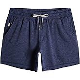 maamgic Mens Workout Shorts 5" Short Shorts Soft Stretch Running Gym Athletic Shorts with Zip Pockets