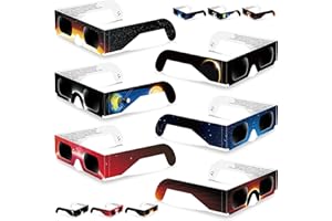 YDKOJGW 12 Pack Solar Eclipse Glasses Approved 2024,CE&ISO Certified Eclipse Glass for Solar Viewing,Optical Quality Safe Shades for Direct Sun Viewing