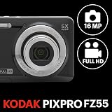 Kodak PIXPRO FZ55 16MP 5x Zoom Compact Camera Black view 3