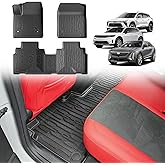 BestEvMod All Weather Floor Mats Compatible with 2026 2025 2024 2023 Chevy Blazer EV/Cadillac Lyriq/Honda Prologue 2024-2026 Accessories Anti-Slip 3D Pattern Waterproof Floor Liner 1st & 2nd Rows Set