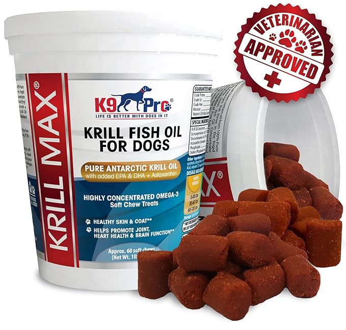 Krill MAX Fish Oil for Dogs Soft Moist Tasty Chews 350mg
