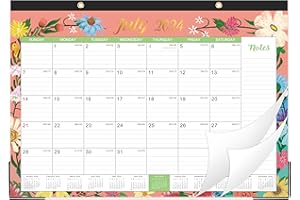 TERSUS 2024-2025 Desk Calendar - 18 Months Large Desk Calendar from Jul. 2024 - Dec. 2025, 17" x 12", Desk Pad Calendar 2024-2025 with 2 Corner Protectors