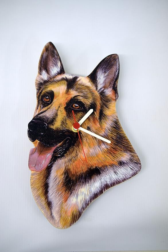 German Shepherd Wall Clock Amazon.co.uk Garden & Outdoors