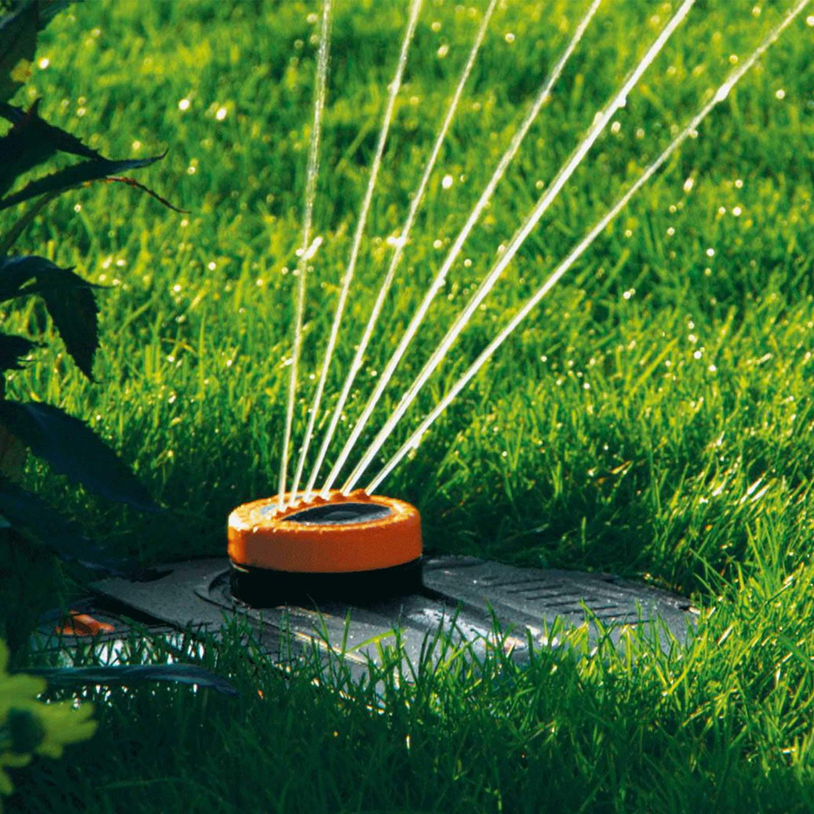 Gardena Sprinklersystem Vielflächen-Versenkregner AquaContur automatic: Rasensprinkler für die Bewässerung unregelmäßig geformter Rasenflächen bis 350 m², 25 - 360° Beregnungssektor (1559-29) 3