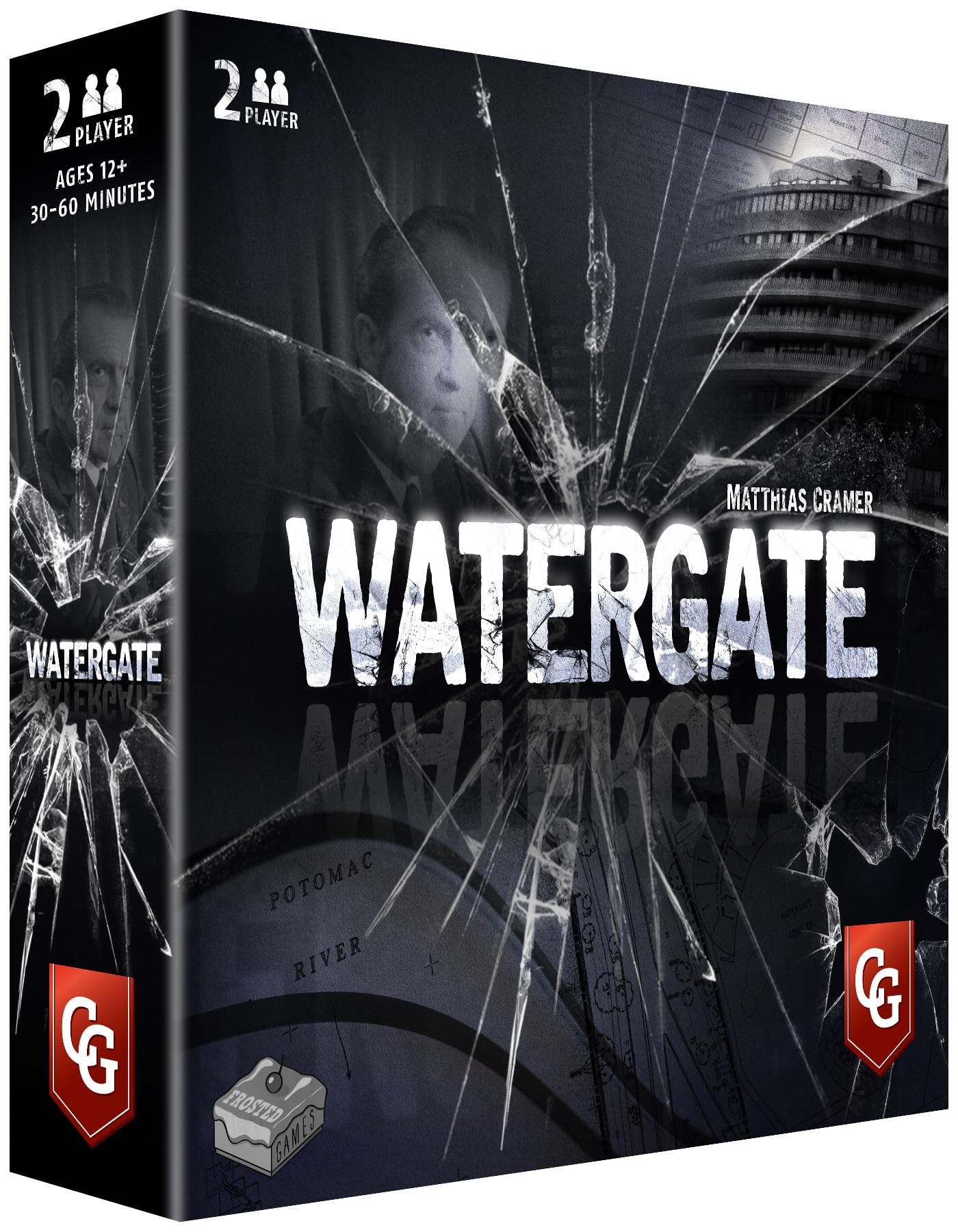 Capstone Games | Watergate | Board Game | 2 Players | Ages 12+ | 30-60 Minute Playing Time, Brown