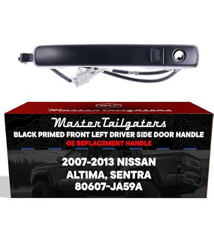 Red Exterior Door Handle With Passive Entry - Front Left/Right For Nissan Altima (Code Red Metallic)