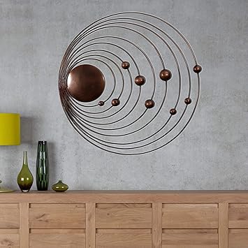 Buy Craftter 30 Inch Large Bronze Color Solor System Metal Wall
