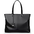 FSD.WG Men's Tote Bag,Business Bag, Leather Briefcase,Elegant Leather,Large Capacity,Black