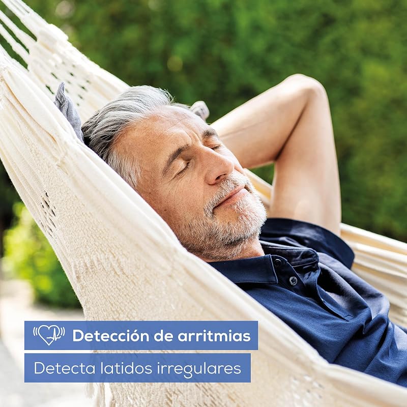 BM 48 Tensiómetro de brazo, operación sencilla con un solo botón, medición suave y rápida, detección de arritmias, 22-42 cm, con aplicación, transferencia de datos a Apple Health y más