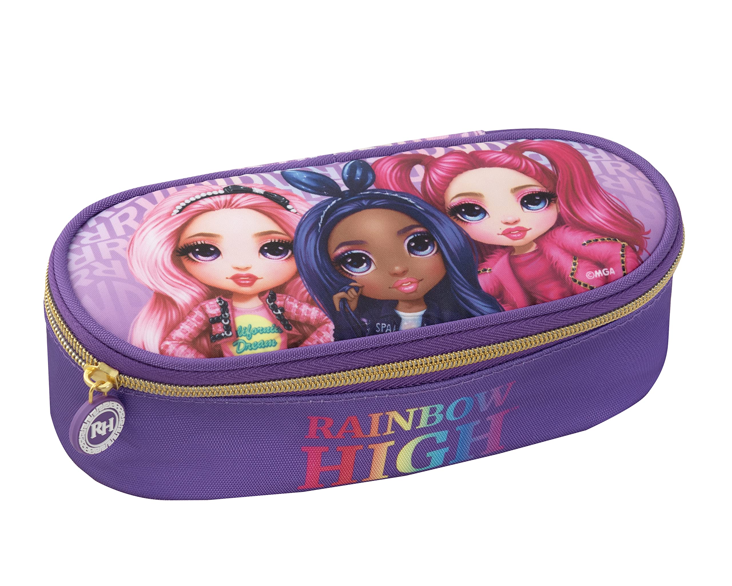 Franco Cosimo Panini Rainbow HighPencil Case Oval, Purple, Taglia Unica, Casual