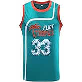 Jackie Moon 33 Coffee Black 7 Flint Tropics Semi Pro 90s Hip Hop Clothes for Party Men Basketball Jersey Green White