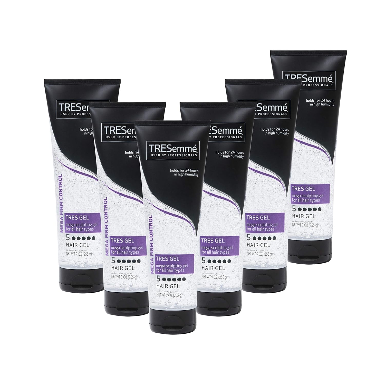 TRESemmé TRES Two Hair Sculpting Gel Mega Firm Control Mega Hold Hair Gel for All Hair Types 9 oz, Pack of 6 : Hair Styling Gels : Beauty