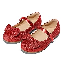 K KomForme Girl's Ballet Flats Non-Slip Soft Mary