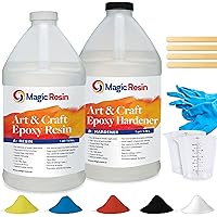Magic Resin | Epoxy Resin Kit for Art & Craft | 2 Gallon (7.6 L) 256oz | UV Resistant & Odorless | Crystal Clear Epoxy Resin 