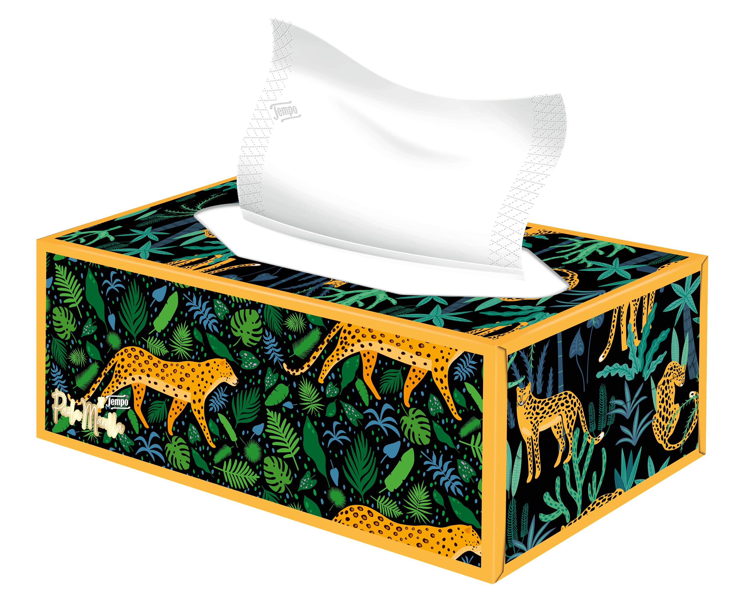 Tempo Box mit Taschentüchern, 8 Boxen x 120 Taschentücher, 3-lagig, biologisch abbaubar, Family Box Die Macht der Freundlichkeit 3