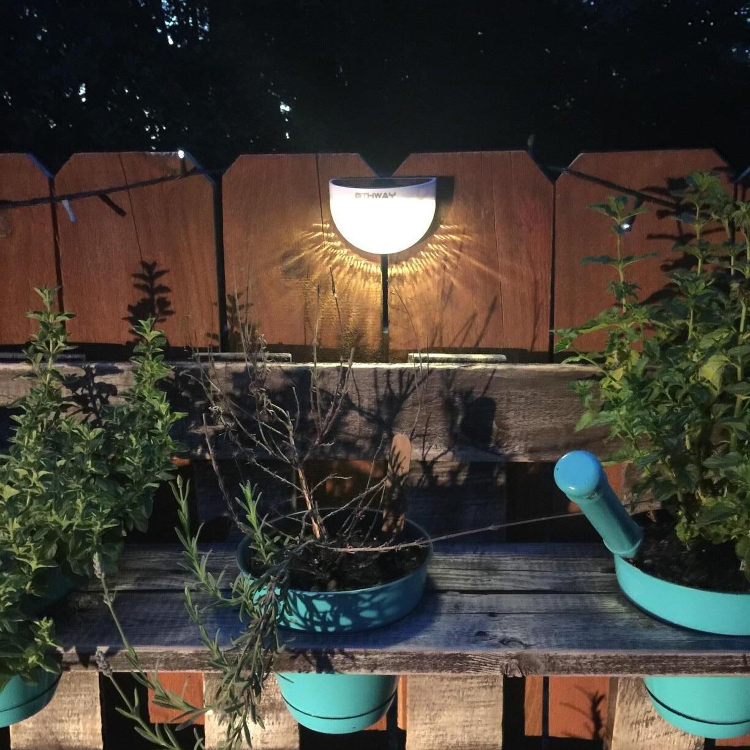 Othway Solar Fence Post Lights Wall Mount Decorative Deck Lighting