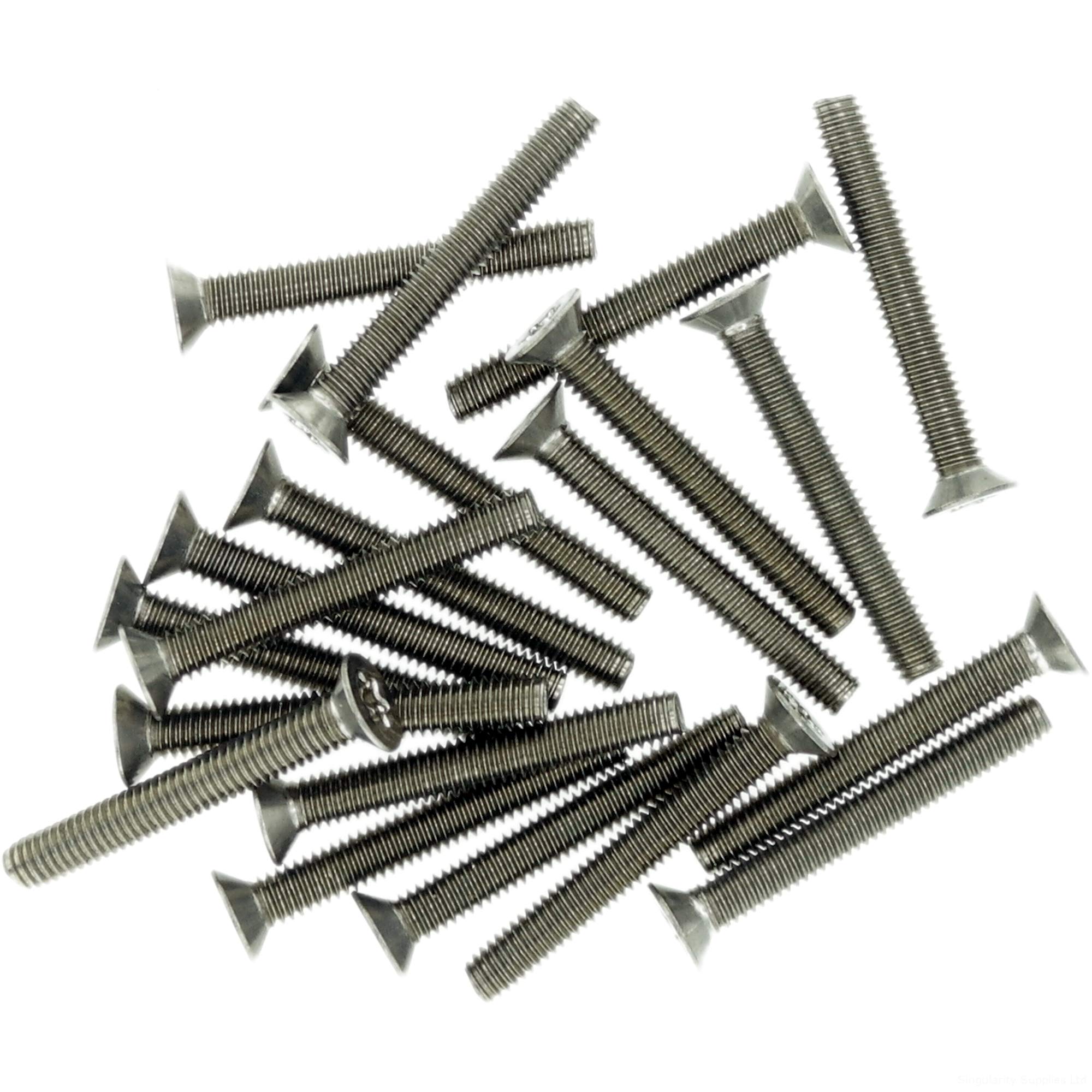 M3 (3mm x 10mm) TX Socket Countersunk Thread Rolling Screw - Stainless Steel (A2) (Pack of 20)