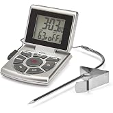 CDN DTTC-S Combo Probe Thermometer, Timer &amp; Clock - Silver