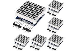 AOICRIE 6pcs MAX7219 8x8 Dot Matrix LED Display Module 5V MCU Control MAX7219 88 LED Dot Matrix DIY Kit (6 PCS)