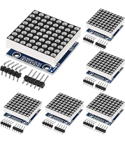 8x16 LED Matrix Display Module - 128 LEDs, I2C Communication, Works With 3.3V-5V (AIP1640 Chip)