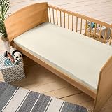 Dudu N Girlie Jersey Cotton Travel Cot Fitted Sheets 65x95cm 2-Piece Cream Pink view 2