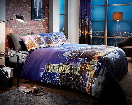 Adam 3d Nyc New York City Night Duvet Quilt Cover Sets Bedding Sets Double New York