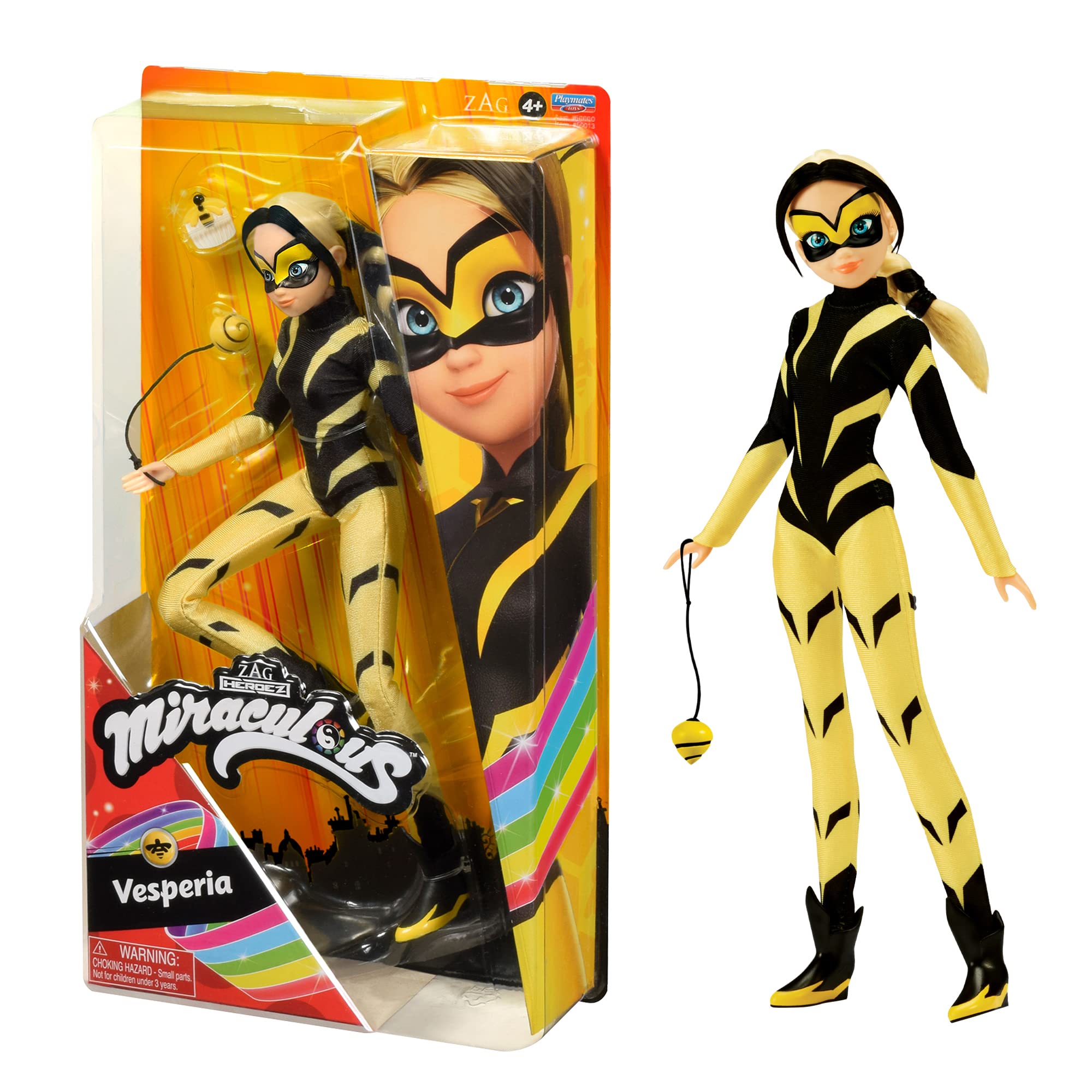 Miraculous Ladybug And Cat Noir Toys Vesperia Fashion Doll | Articulated 26cm Vesperia Doll With Accessories Kwami | Zoe Superhero Figurine | Bandai Dolls Range