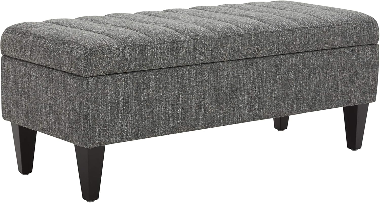 Amazon Brand Rivet Maple Channel Tufted Upholstered Storage Ottoman