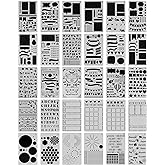 30 PCS Journal Stencils, Planner Stencils for Bullet Dot Journal Notebook Diary Scrapbook Drawing Template Dot Journal Stenci