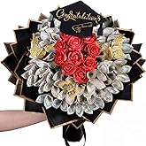 Gilprop 127 Pcs Graduation Gifts Money Flower Bouquet Class of 2026 Money Gift Ideas for Women Girl Boy Him Daughter Son DIY Bouquets Filled with Folded Bills for College Middle High School(Black)