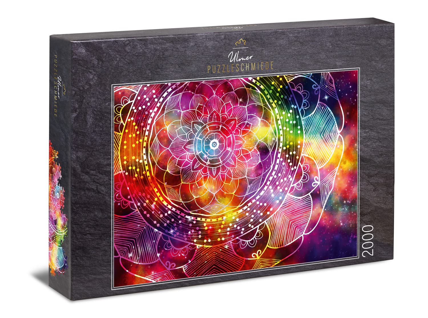 Ulmer Puzzleschmiede - Colourful Mandala 2000pc Classic Puzzle - Modern Style - Jigsaw Puzzle for Adults