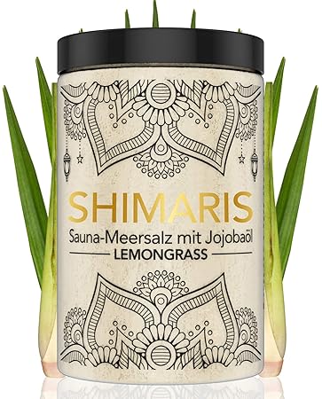 Saunasalz 400g Lemongrass Peeling mit Jojobaöl Peelingsalz für die Sauna mit Vitamin E Körperpeeling mit Meersalz und Duft Au