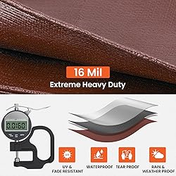 Winpull Tarp 10x12FT, Large 16 Mil Heavy Duty