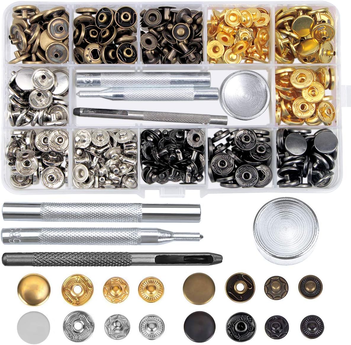 15mm Kit Bouton Pression, Pince Bouton Pression Metal, Outil de