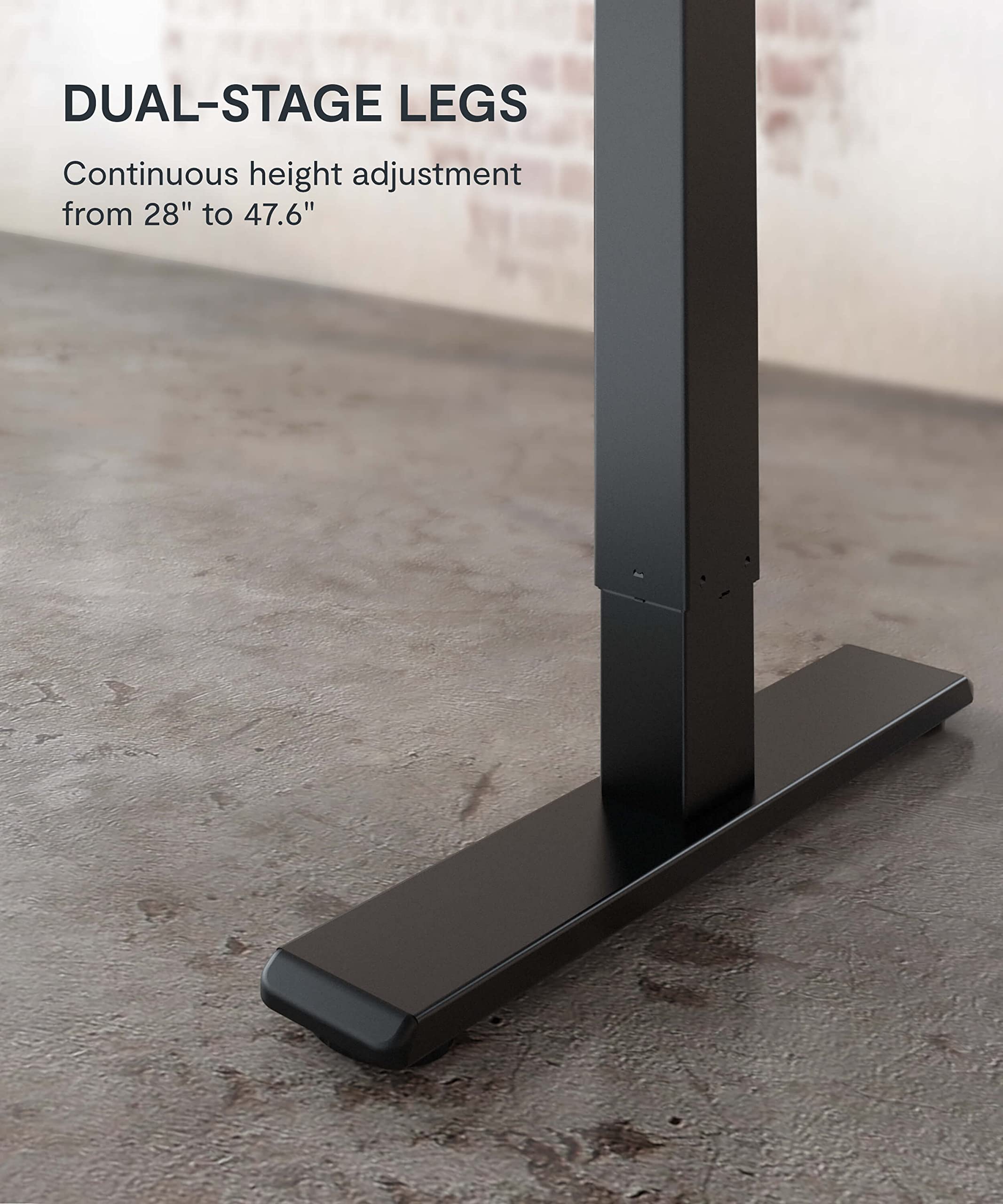 FLEXISPOT EN1 Electric Stand Up Desk 55 x 28 Inches WholePiece Desktop