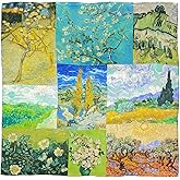 aningkimi 100% Mulberry Silk Scarf Women's Fashion Scarves Square and Long Bandana Shawls and Wraps Artist Collection Gift