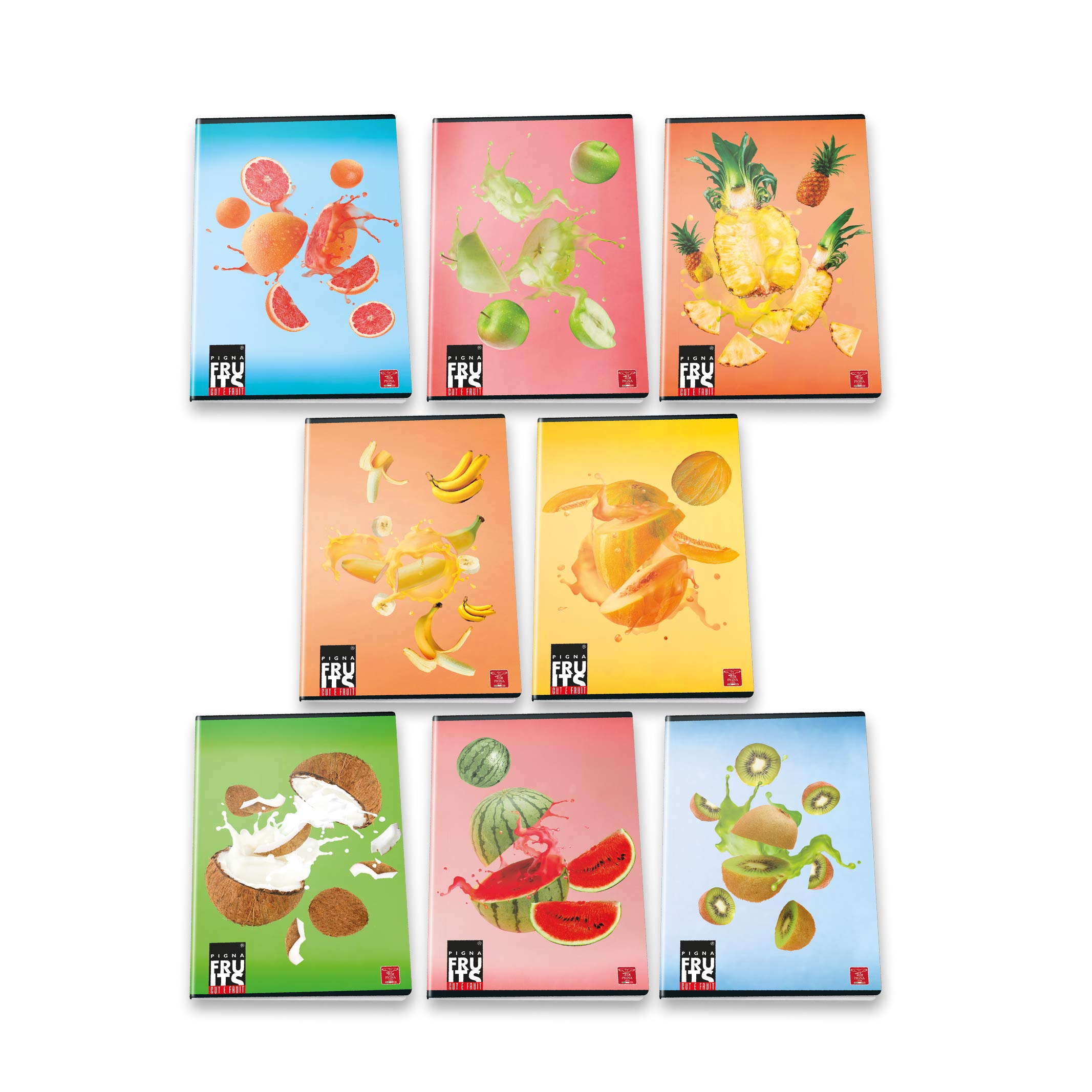 Pigna Conf. Pack of 10 Maxi notebooks A4 Fruit 02307684M