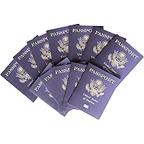 Libro De Pasaporte En Blanco, Cuaderno De Pasaporte Azul De 4 X 5.5 Pulgadas, Pasaporte Falso, Diario De Viaje A Granel Para Niños, Viajes, Actividades De Simulación, Aula, Proyectos Escolares