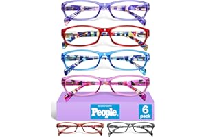 Gaoye 2.5 Reading Glasses for Women, 6 pack Fashion Readers for Women Spring Hinge Eye Glasses, Blue Light Reading Glasses