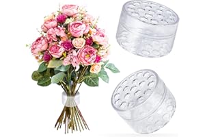 KING MOUNTAIN KM Spiral Ikebana Stem Holder, Spiral Stem Holder for Flowers, Spiral Stem Holder for Vases, Spiral DIY Bouquet Twister Flower Arrangement Holder, 2Pcs(Transparent Large+Large)