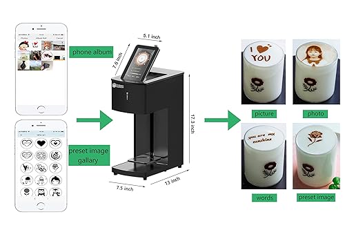 Wiibooxsweetin Food-Grade Coffee Latte Art Printer Digital Inkjet WiFi  Photo Selfie Printing Machine Cake Dess
