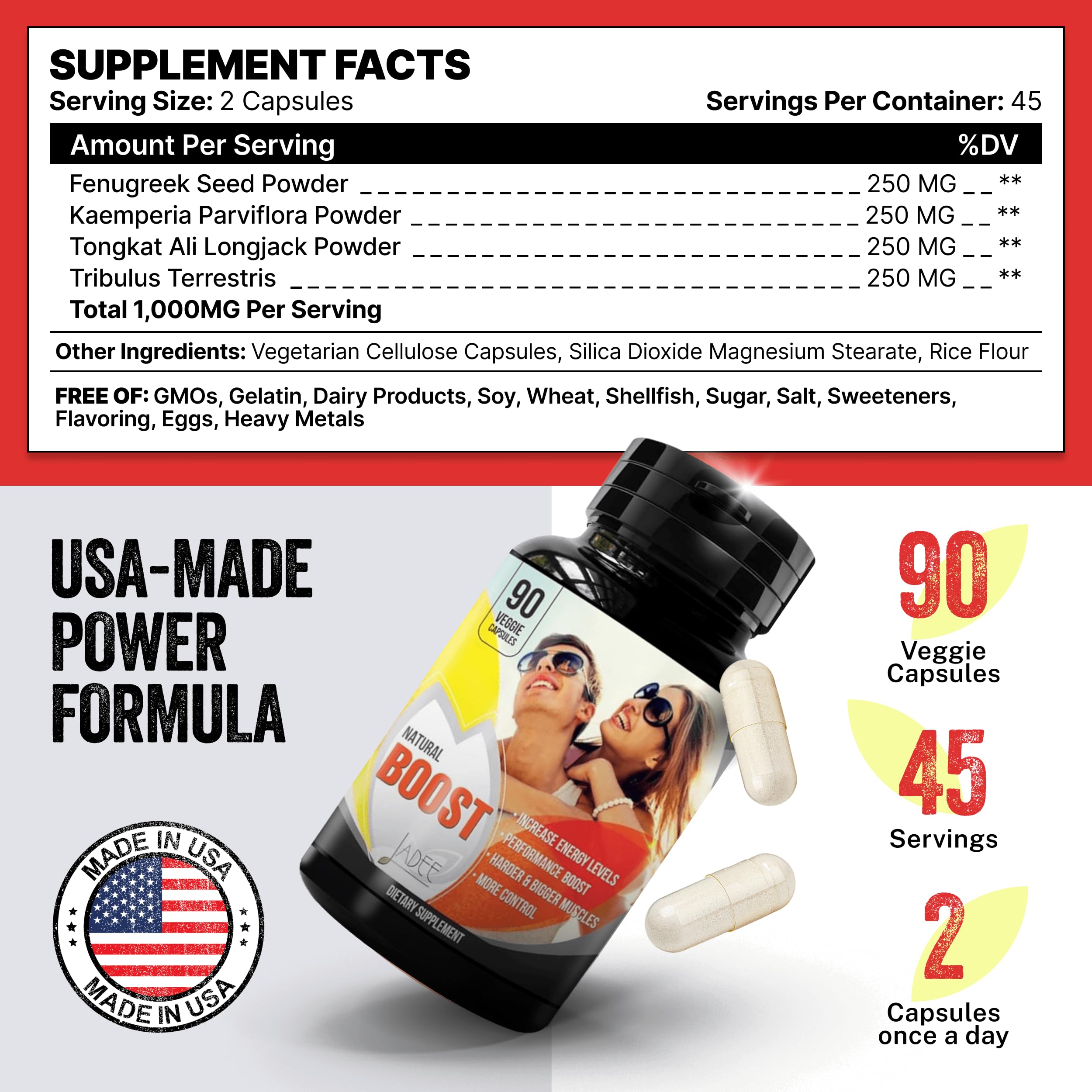 Jadee Natural Male Enhancing Supplement - Increase 2