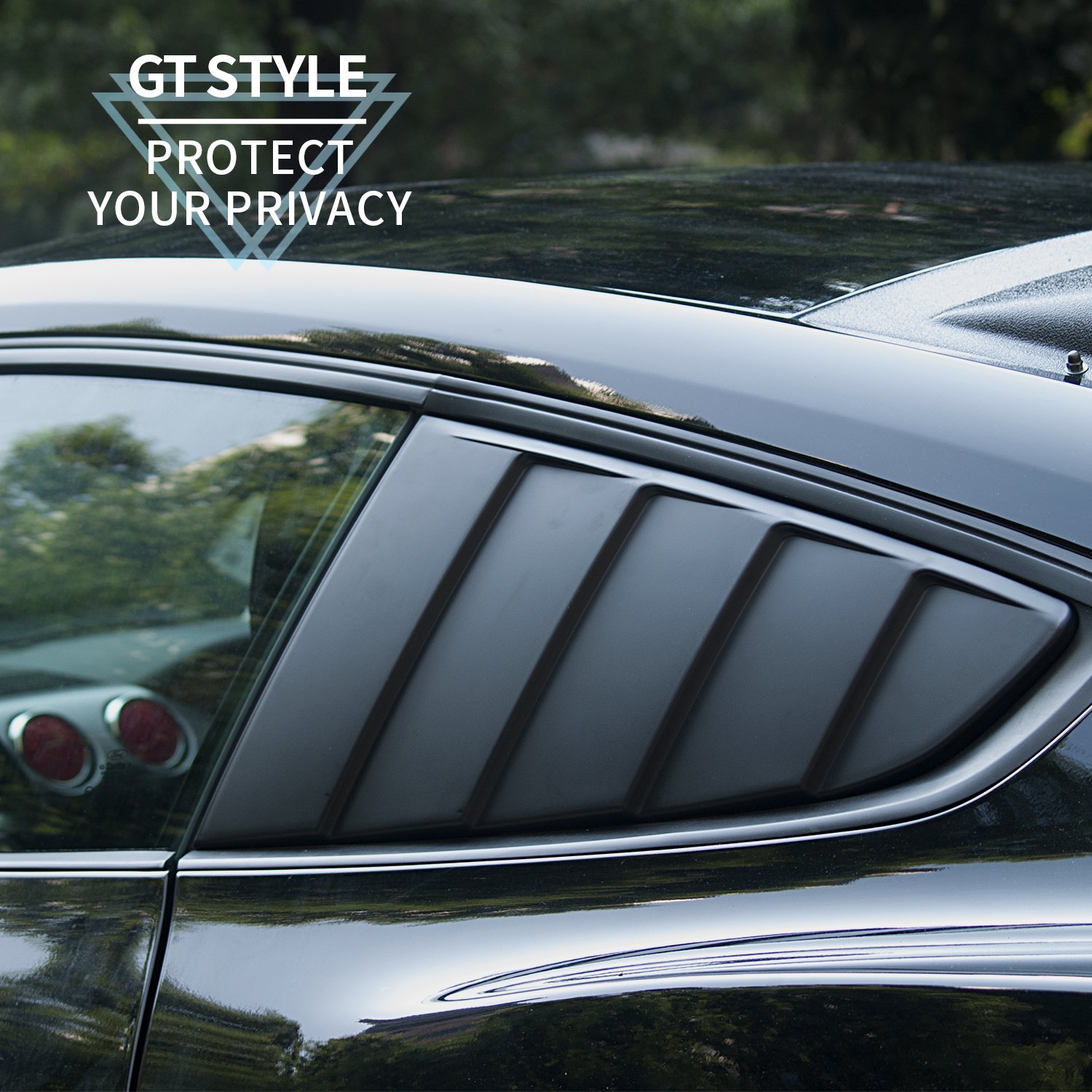 Quarter Window Louvers In Matte Black For 2015 2016 2017 Ford Mustang Set on Galleon Philippines
