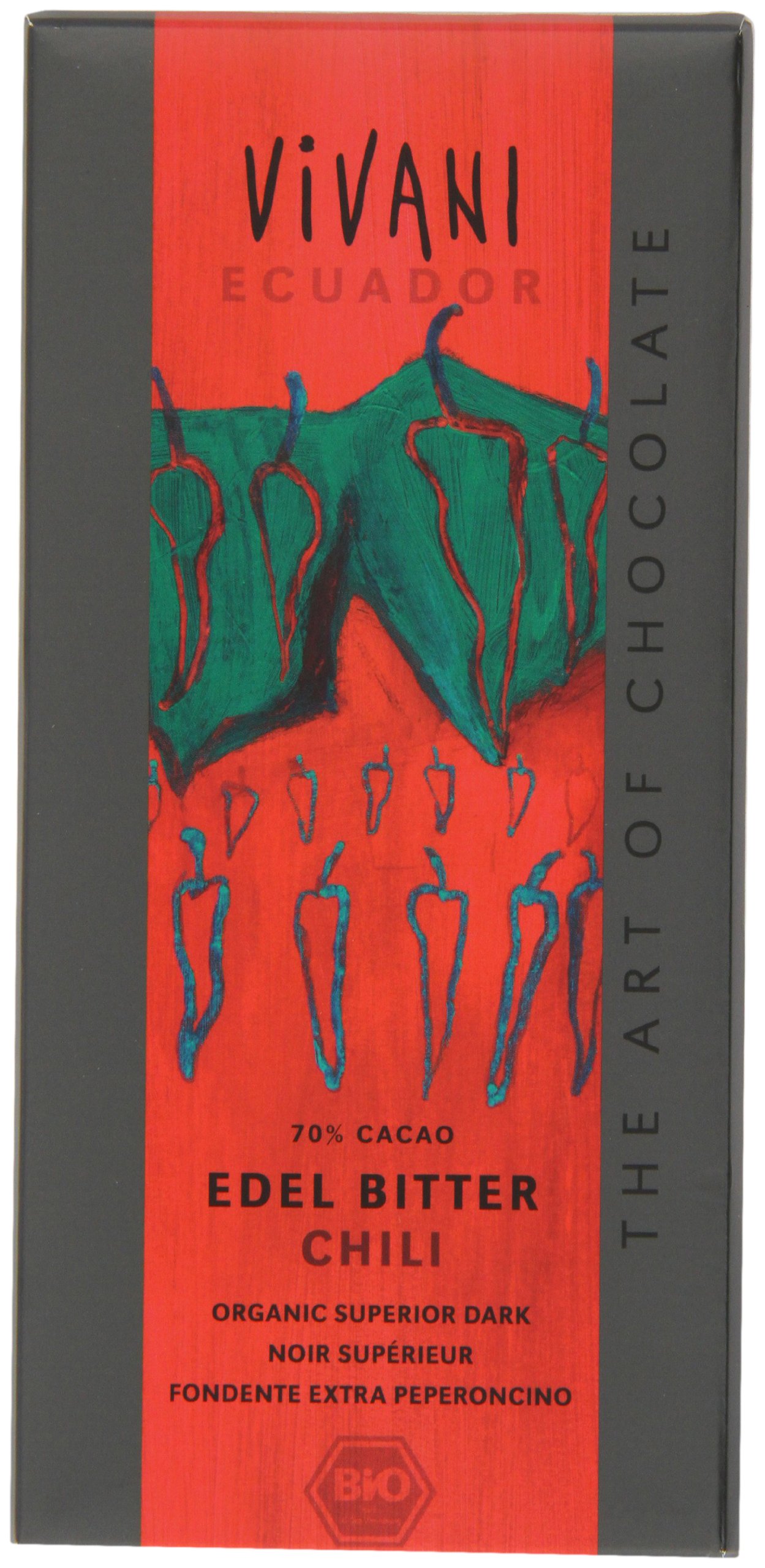 Vivani Organic Superior Dark Chili Chocolate 100 g (Pack of 5)
