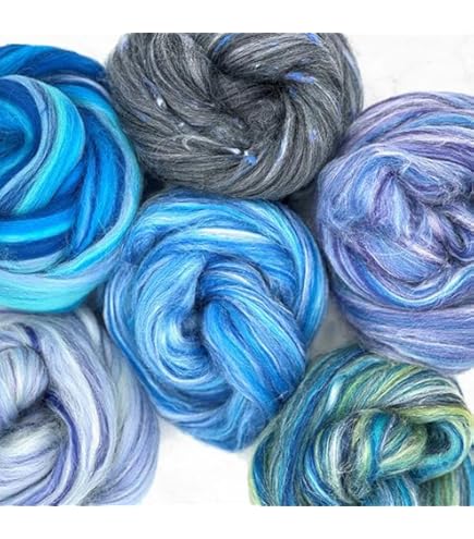 Fibre De Laine Teinte à La Main 4,5 Oz – Mélange Pastel Pour Feutrage Et Filage