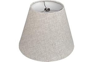 Tootoo Star Barrel White Small Lamp Shade for Table Lamps Replacement, 5x9x7 Inch,Fabric Cloth, Spider Model (Brown)