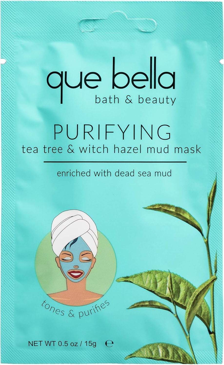 Que Bella Beauty Purifying Tea Tree & Witch Hazel Mud Face Mask, 15 g (Pack of 1)
